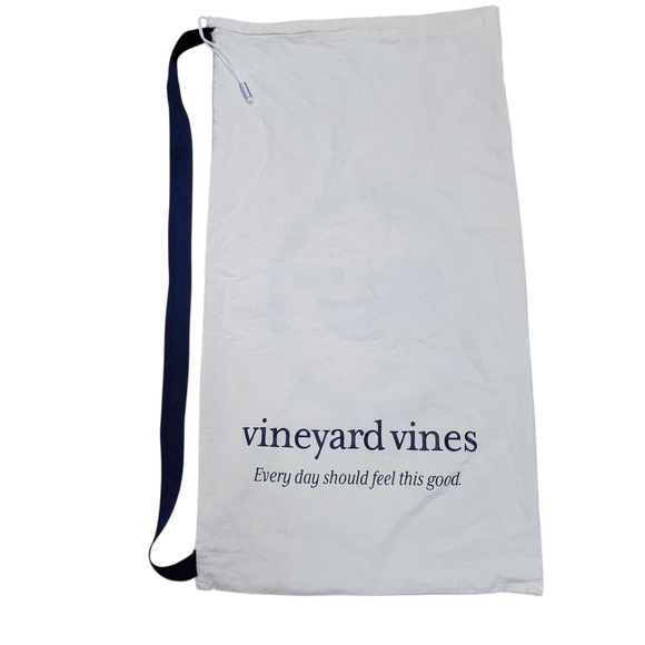 Vineyard Vines Drawstring Canvas Bag 18.5" X 34" Excellent Condition - Picture 1 of 4
